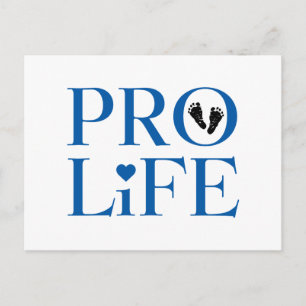 Cartão Postal Azul Pro Life