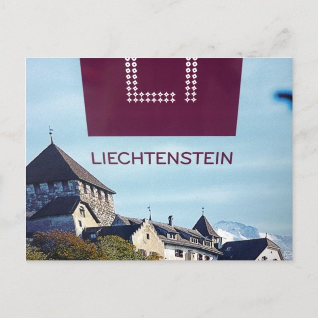 Cartão Postal azul vaduz (Frente)