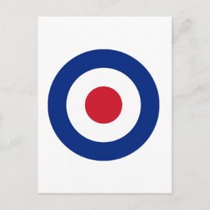 Cartão Postal Azul Vermelho e Branco do MOD   Pres