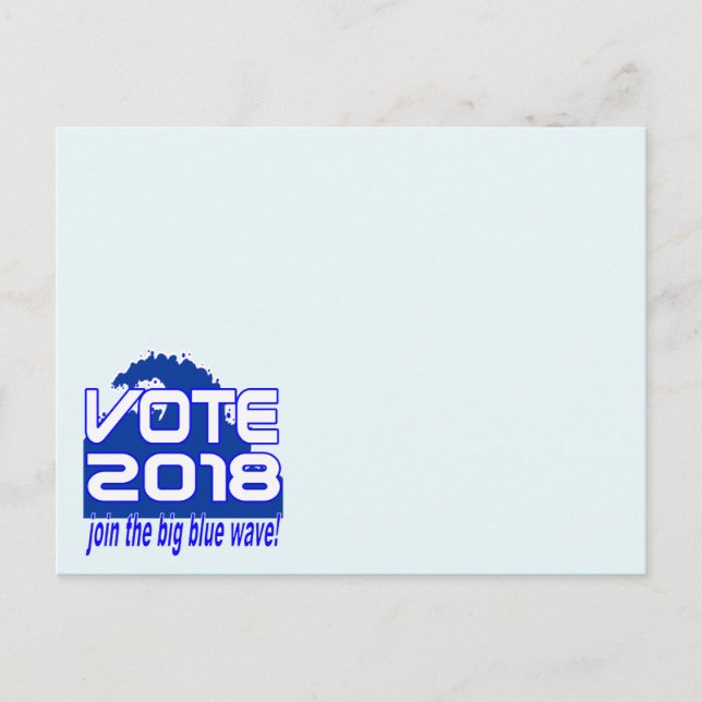 Cartão postal Azul Wave 2018 (Frente)