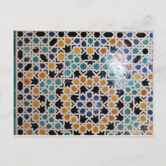 Cartão Postal Azulejo #9 da parede de Alhambra