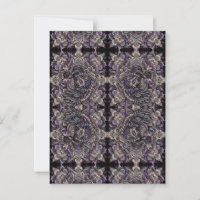 Azulejo de Tesselaçāo de Corvo em Batik Preto Roxo