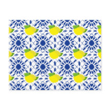 Azulejo Geométrico Azul Limão