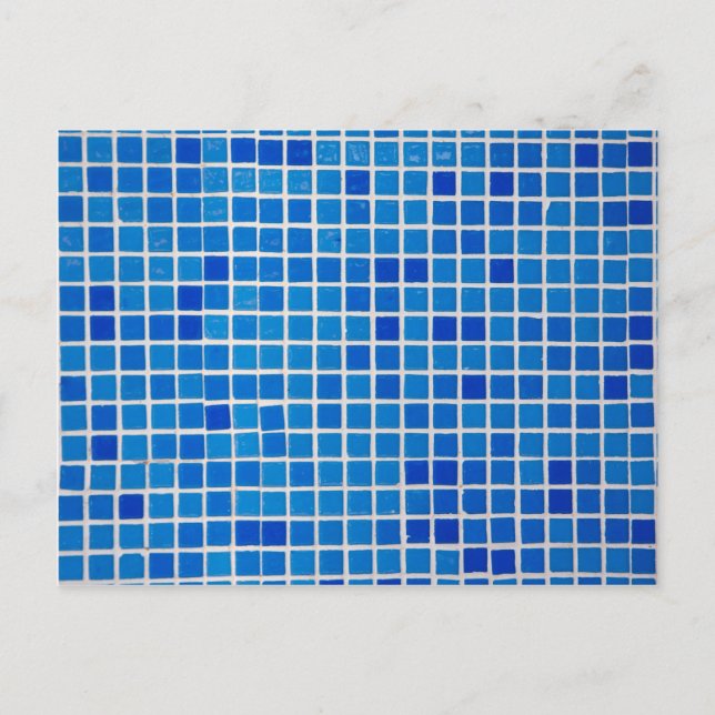 Cartão Postal Azulejo Mosaico Azul (Frente)