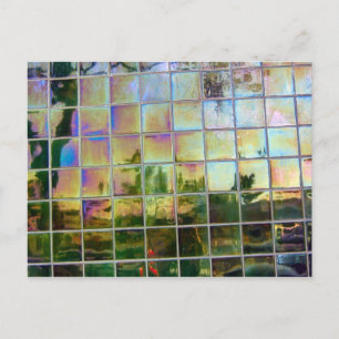 Cartão Postal azulejo verde