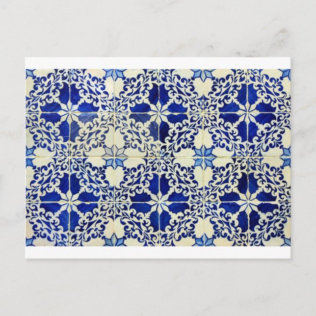 Cartão Postal Azulejos, Azulejos portugueses (Frente)