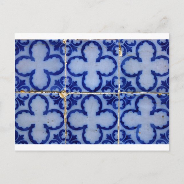 Cartão Postal Azulejos, Azulejos portugueses (Frente)