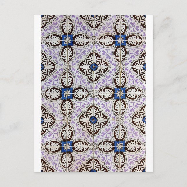 Cartão Postal Azulejos, Azulejos portugueses (Frente)