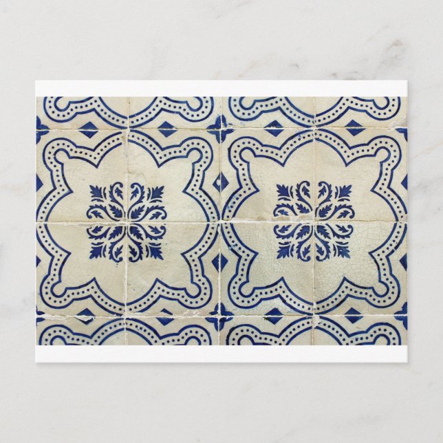 Cartão Postal Azulejos, Azulejos portugueses (Frente)
