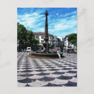 Cartão Postal Azulejos de ilusão Art: Funchal, Madeira (Portugal