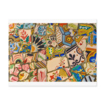 Azulejos do Parc Guell na Espanha de Barcelona