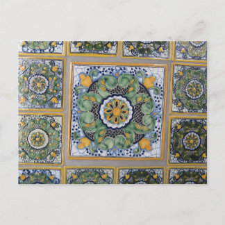 Cartão Postal Azulejos mexicanos do estilo Talavera