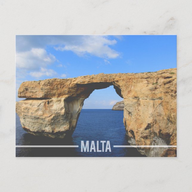 Cartão Postal Azure Window Gozo, Malta (Frente)