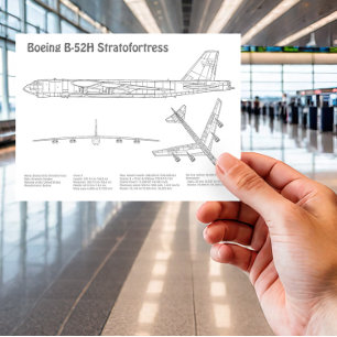 Cartão Postal B-52 Estratofortaleza - Planos de avião para Bluep