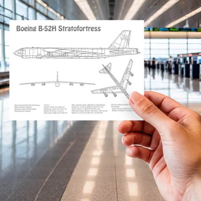 Cartão Postal B-52 Estratofortaleza - Planos de avião para Bluep (Criador carregado)