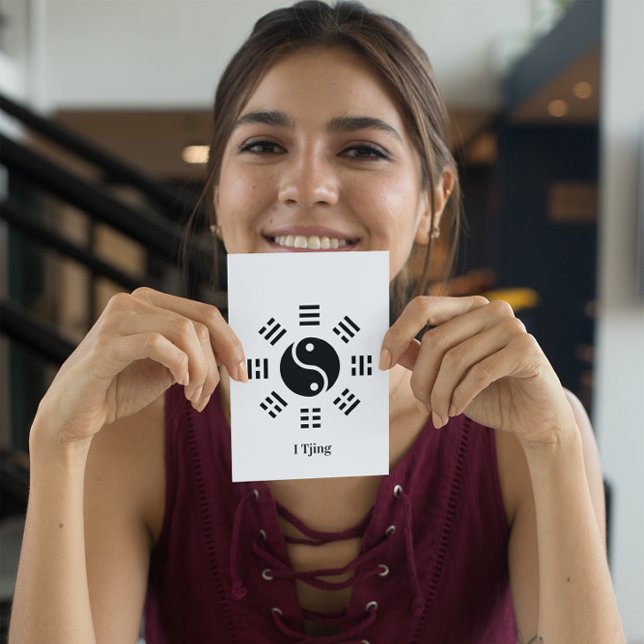 Cartão Postal Ba Gua, oito trigramas, yin yang personalizável  (Criador carregado)