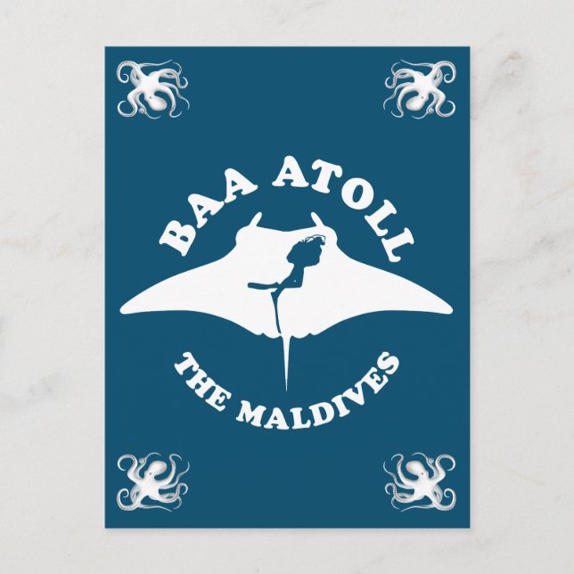 Cartão Postal Baa Atoll Scuba Diving (Frente)