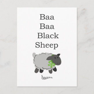Cartão Postal Baa Baa Ovelha Preta