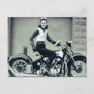 Cartão Postal Babe Motoqueira