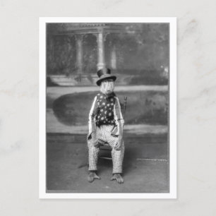 Cartão Postal Baboon Vestido em Roupas Vintage