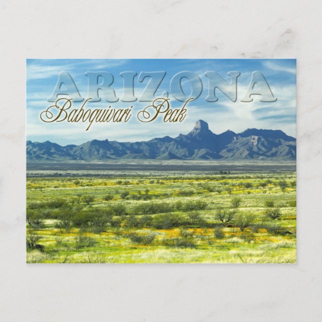 Cartão Postal Baboquivari Pico Selvagem, Arizona (Frente)
