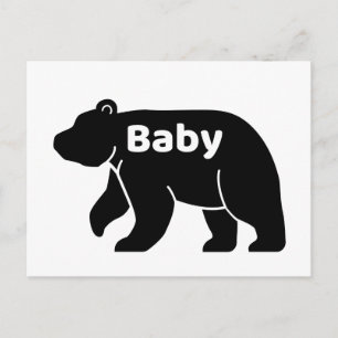 Cartão Postal BABY Bear, Criança, Presente de Chá de fraldas