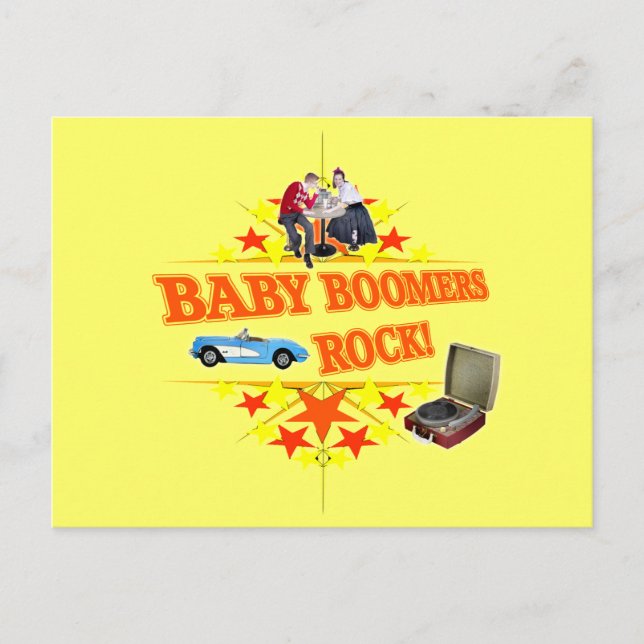 Cartão Postal Baby Boomers Rock (Frente)