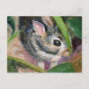 Cartão Postal Baby Bunny Hiding