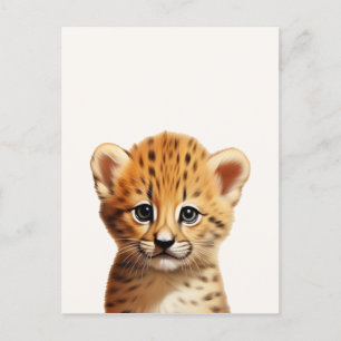 Cartão Postal Baby Cheetah Portrait