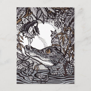 Cartão Postal Baby Croc e Fairy