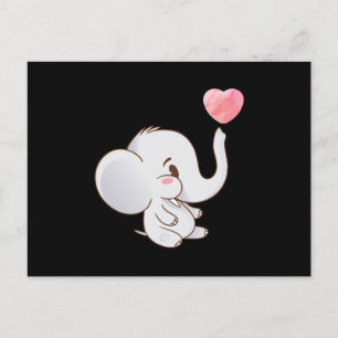 Cartão Postal Baby Cute Elephan