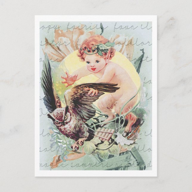 CARTÃO POSTAL BABY FAUN "FAIRYLAND FANTASY" COLLAGE (Frente)