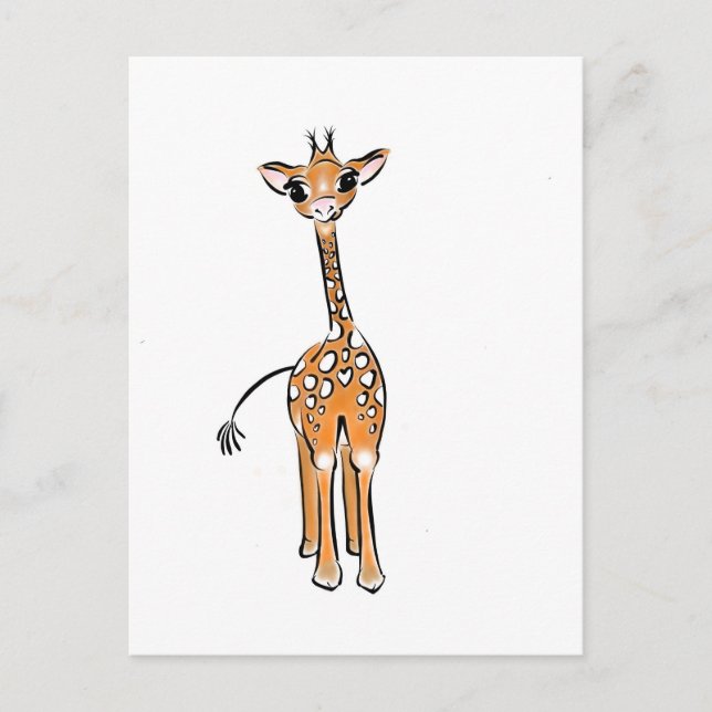 Cartão Postal Baby Giraffe (Frente)