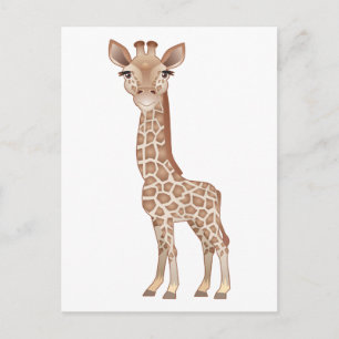 Cartão Postal Baby Giraffe