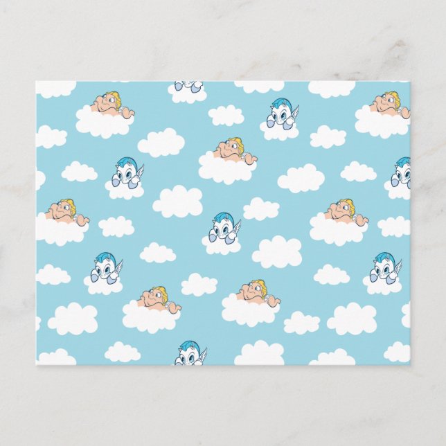 Cartão Postal Baby Hercules and Pegasus Cloud Pattern Postcard (Frente)