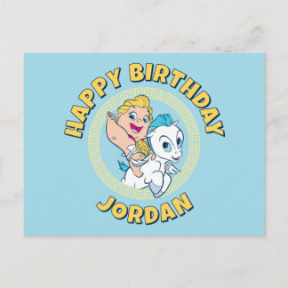 Cartão Postal Baby Hercules Riding Pegasus Postcard