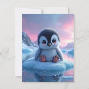 Cartão Postal Baby Penguin