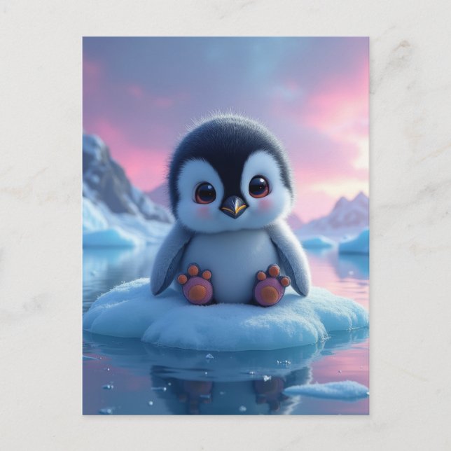 Cartão Postal Baby Penguin (Frente)