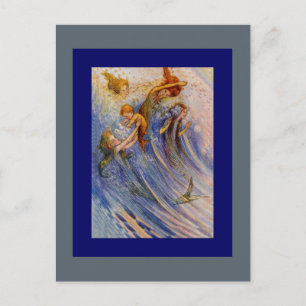 Cartão Postal Baby Peter e as Sereias