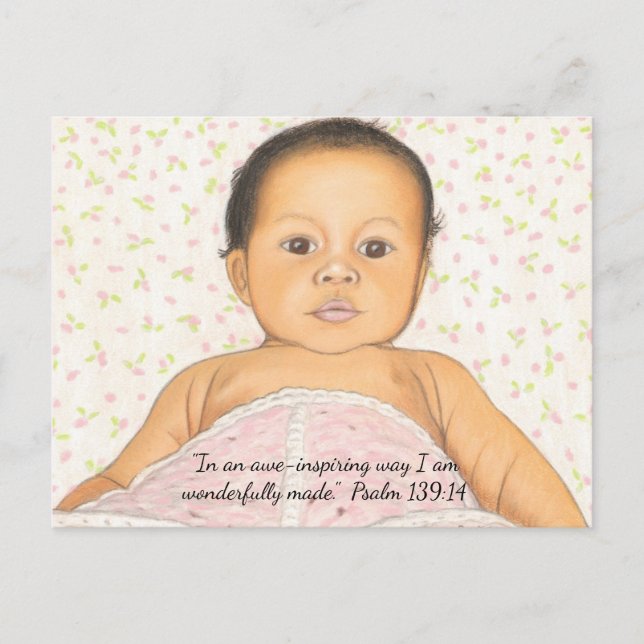 Cartão Postal Baby Pink Blanket~ Maravilhosamente Fez Cartão-Pos (Frente)