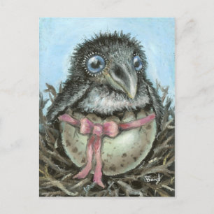 Cartão Postal Baby Raven