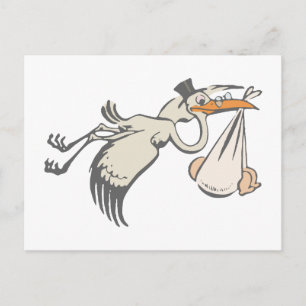 Cartão Postal Baby Storch Klapperstorch storch