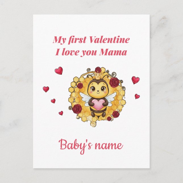 Cartão Postal Baby's First valentine (Frente)