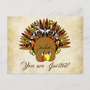 Cartão Postal babyturkeycolor damaskcircles