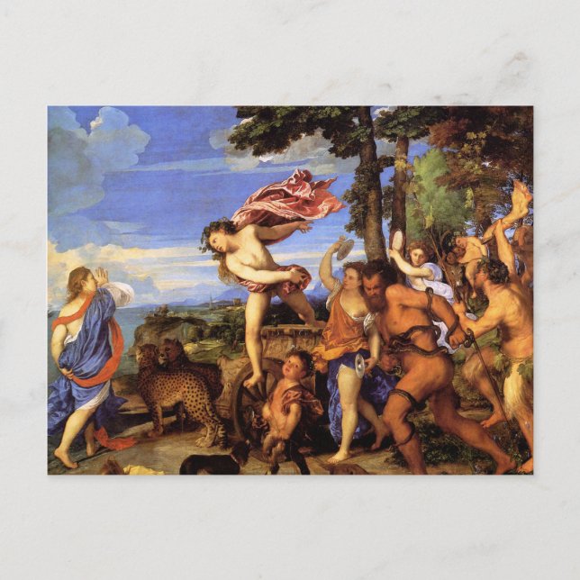 Cartão Postal Bacchus e Ariadne por Titian (Frente)