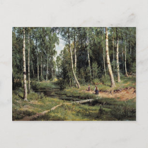 Cartão Postal Bach In Birch Forest Por Schischkin Iwan Iwanow
