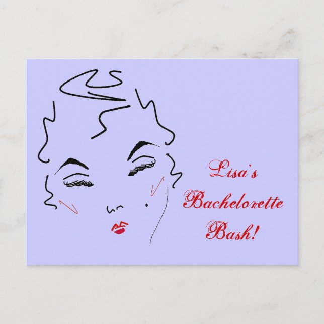 Cartão Postal Bachelorette Bash (Frente)