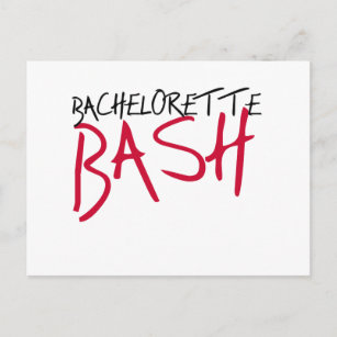 Cartão Postal Bachelorette preto/vermelho Bash