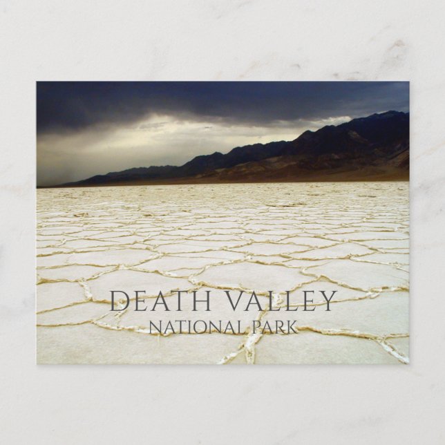 Cartão Postal Bacia Badwater Vale da Morte NP,, Califórnia.  (Frente)