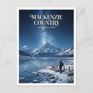 Cartão Postal Bacia de Mackenzie e Twizel Aoraki/Monte Cook